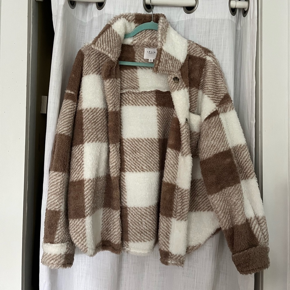 Plaid Sherpa jacket